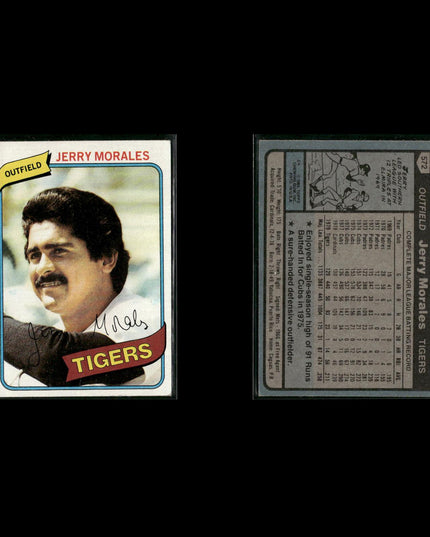 Detroit Tigers 1980 Topps Baseball 49-Card Lot Topps VG