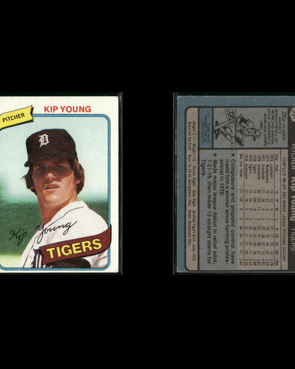 Detroit Tigers 1980 Topps Baseball 49-Card Lot Topps VG