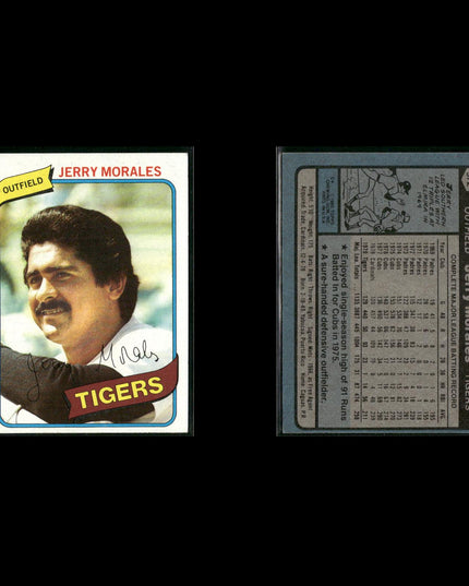 Detroit Tigers 1980 Topps Baseball 49-Card Lot Topps VG