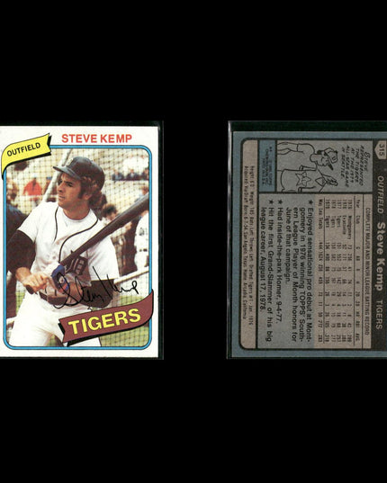 Detroit Tigers 1980 Topps Baseball 49-Card Lot Topps VG