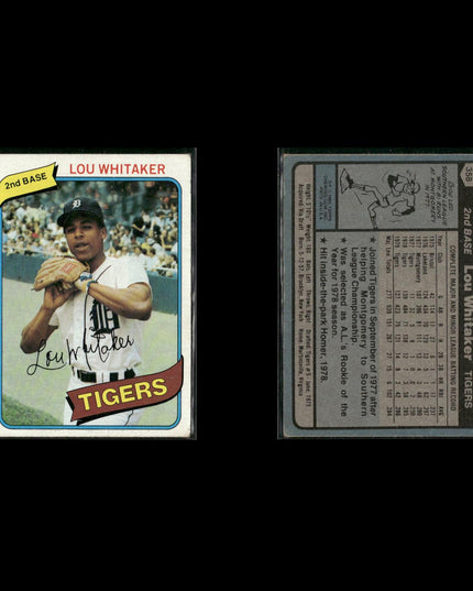 Detroit Tigers 1980 Topps Baseball 49-Card Lot Topps VG