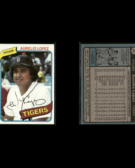 Detroit Tigers 1980 Topps Baseball 49-Card Lot Topps VG