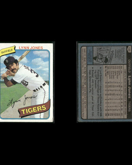 Detroit Tigers 1980 Topps Baseball 49-Card Lot Topps VG