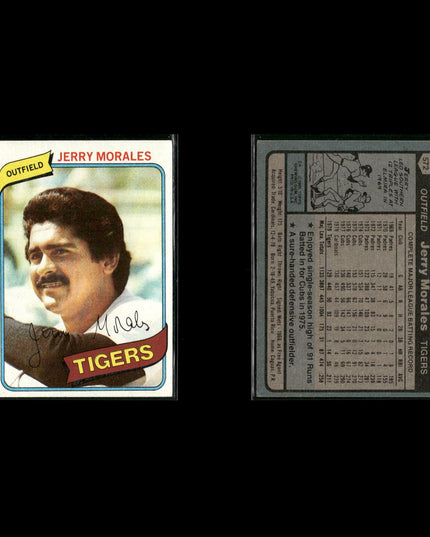 Detroit Tigers 1980 Topps Baseball 49-Card Lot Topps VG