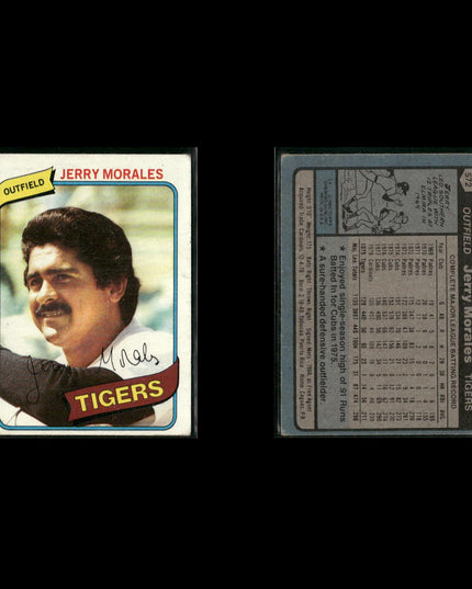Detroit Tigers 1980 Topps Baseball 49-Card Lot Topps VG
