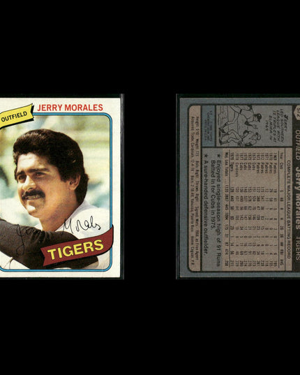 Detroit Tigers 1980 Topps Baseball 49-Card Lot Topps VG