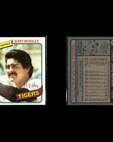 Detroit Tigers 1980 Topps Baseball 49-Card Lot Topps VG