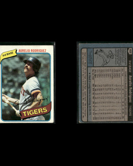 Detroit Tigers 1980 Topps Baseball 49-Card Lot Topps VG