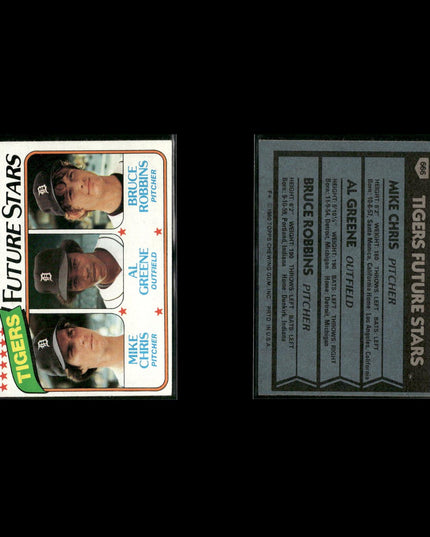 Detroit Tigers 1980 Topps Baseball 49-Card Lot Topps VG