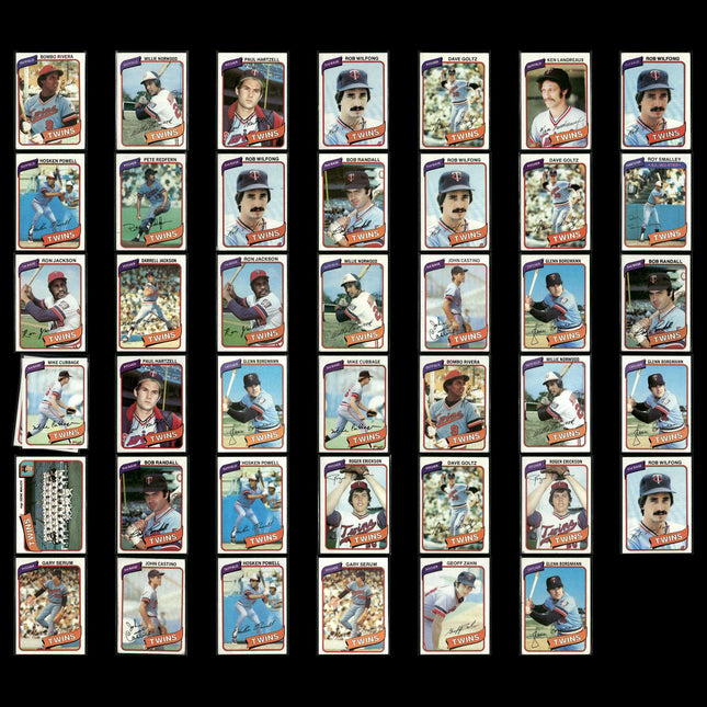 Minnesota Twins 1980 Topps Baseball 41-Card Lot Topps VG