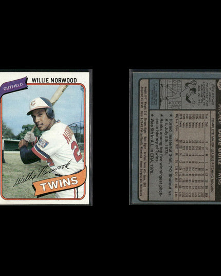 Minnesota Twins 1980 Topps Baseball 41-Card Lot Topps VG