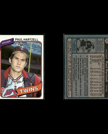 Minnesota Twins 1980 Topps Baseball 41-Card Lot Topps VG