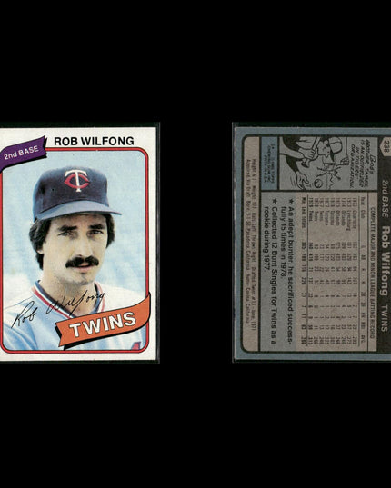 Minnesota Twins 1980 Topps Baseball 41-Card Lot Topps VG