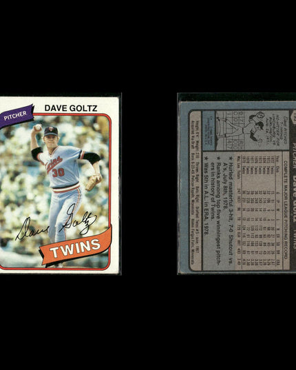 Minnesota Twins 1980 Topps Baseball 41-Card Lot Topps VG