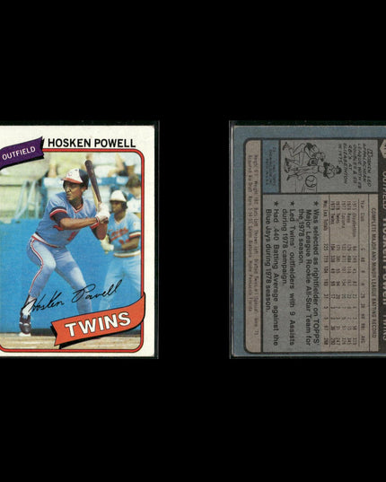 Minnesota Twins 1980 Topps Baseball 41-Card Lot Topps VG