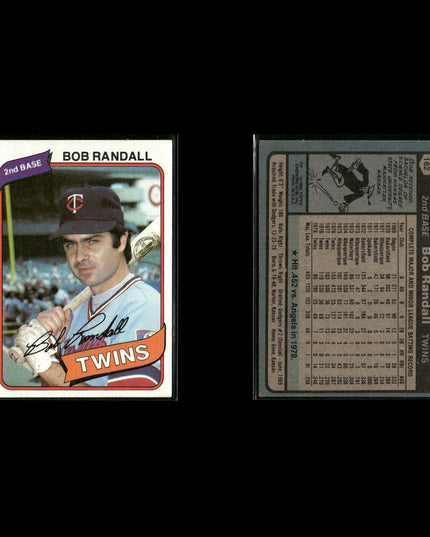 Minnesota Twins 1980 Topps Baseball 41-Card Lot Topps VG