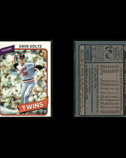 Minnesota Twins 1980 Topps Baseball 41-Card Lot Topps VG