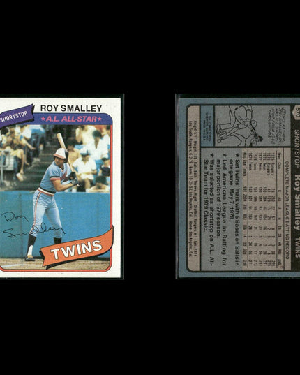 Minnesota Twins 1980 Topps Baseball 41-Card Lot Topps VG