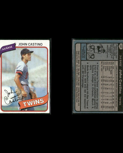 Minnesota Twins 1980 Topps Baseball 41-Card Lot Topps VG