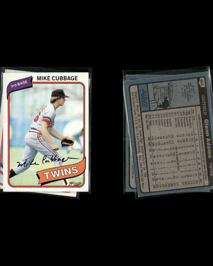 Minnesota Twins 1980 Topps Baseball 41-Card Lot Topps VG