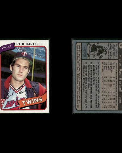 Minnesota Twins 1980 Topps Baseball 41-Card Lot Topps VG