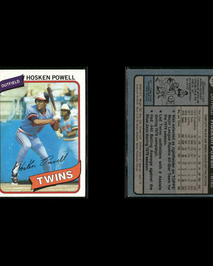 Minnesota Twins 1980 Topps Baseball 41-Card Lot Topps VG
