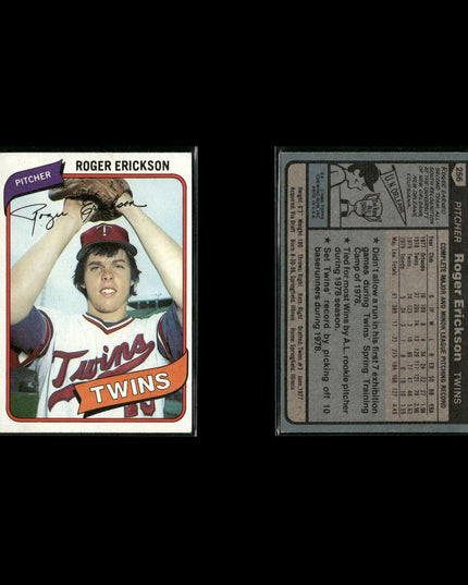 Minnesota Twins 1980 Topps Baseball 41-Card Lot Topps VG