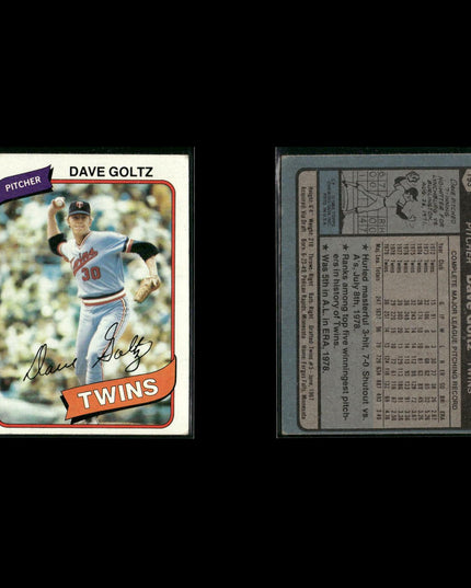 Minnesota Twins 1980 Topps Baseball 41-Card Lot Topps VG