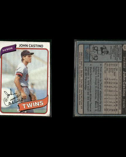 Minnesota Twins 1980 Topps Baseball 41-Card Lot Topps VG