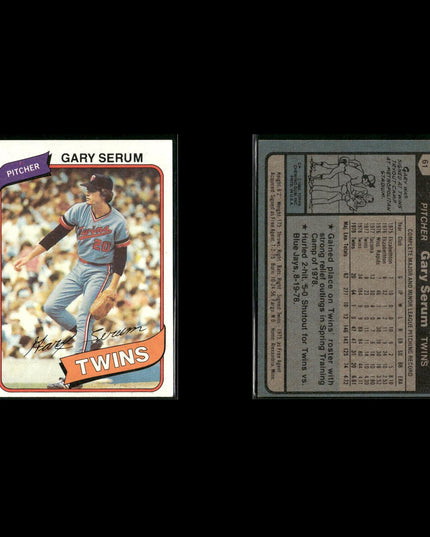 Minnesota Twins 1980 Topps Baseball 41-Card Lot Topps VG