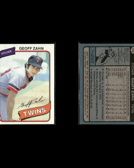 Minnesota Twins 1980 Topps Baseball 41-Card Lot Topps VG