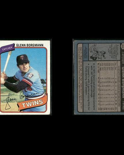 Minnesota Twins 1980 Topps Baseball 41-Card Lot Topps VG