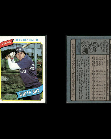 Chicago White Sox 1980 Topps Baseball 51-Card Lot Topps VG
