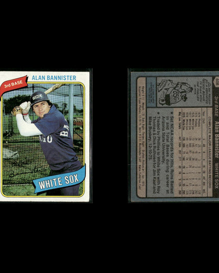 Chicago White Sox 1980 Topps Baseball 51-Card Lot Topps VG