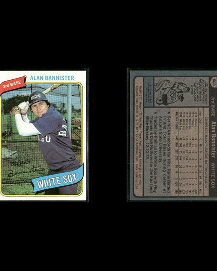 Chicago White Sox 1980 Topps Baseball 51-Card Lot Topps VG