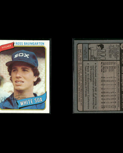 Chicago White Sox 1980 Topps Baseball 51-Card Lot Topps VG