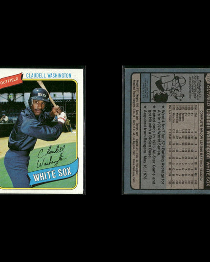 Chicago White Sox 1980 Topps Baseball 51-Card Lot Topps VG