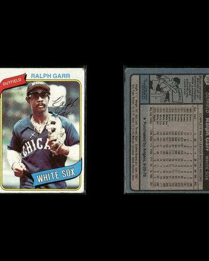 Chicago White Sox 1980 Topps Baseball 51-Card Lot Topps VG