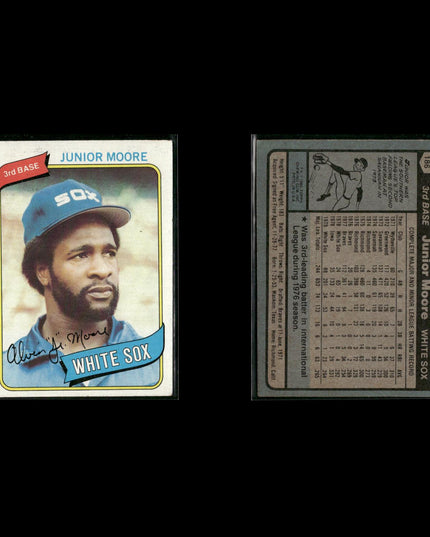 Chicago White Sox 1980 Topps Baseball 51-Card Lot Topps VG