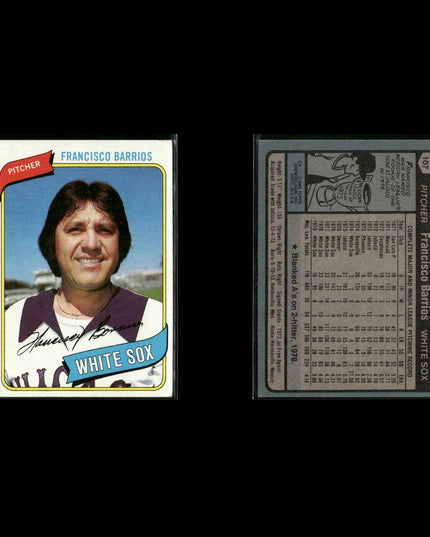 Chicago White Sox 1980 Topps Baseball 51-Card Lot Topps VG