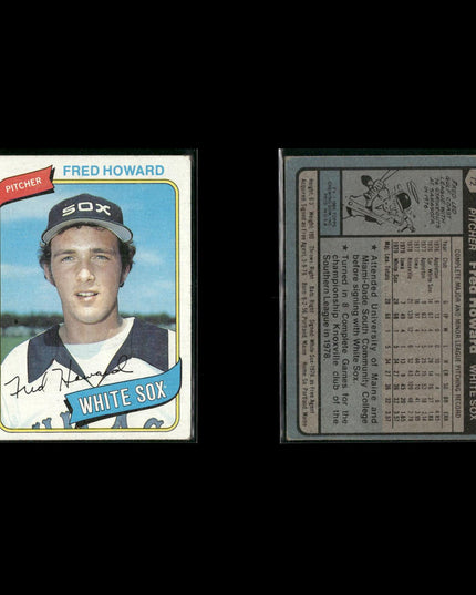 Chicago White Sox 1980 Topps Baseball 51-Card Lot Topps VG