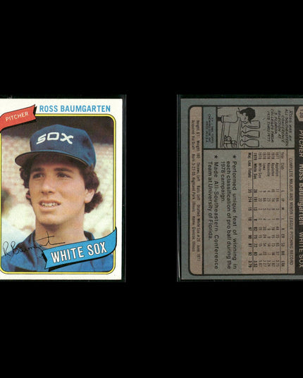 Chicago White Sox 1980 Topps Baseball 51-Card Lot Topps VG