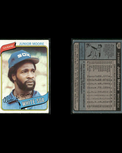 Chicago White Sox 1980 Topps Baseball 51-Card Lot Topps VG