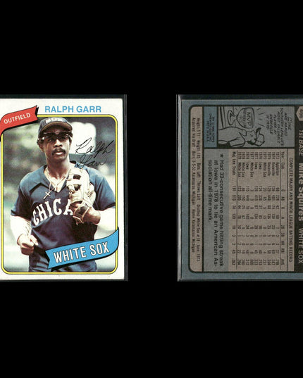 Chicago White Sox 1980 Topps Baseball 51-Card Lot Topps VG