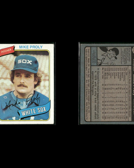Chicago White Sox 1980 Topps Baseball 51-Card Lot Topps VG