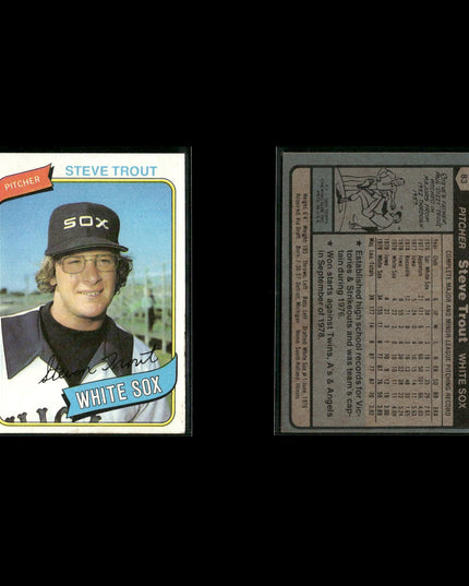 Chicago White Sox 1980 Topps Baseball 51-Card Lot Topps VG