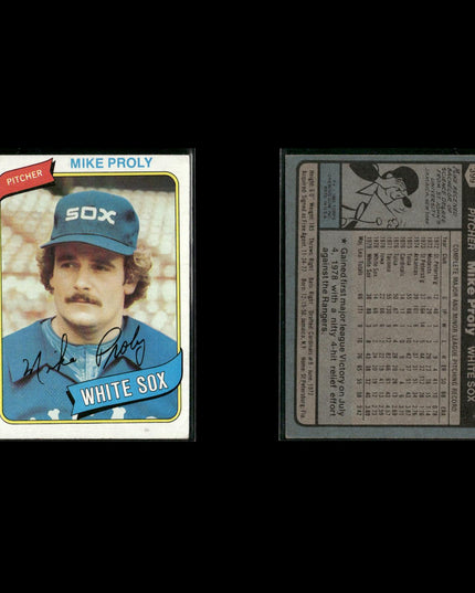 Chicago White Sox 1980 Topps Baseball 51-Card Lot Topps VG