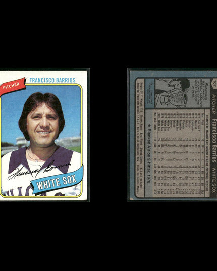 Chicago White Sox 1980 Topps Baseball 51-Card Lot Topps VG