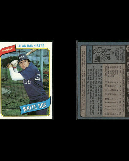 Chicago White Sox 1980 Topps Baseball 51-Card Lot Topps VG
