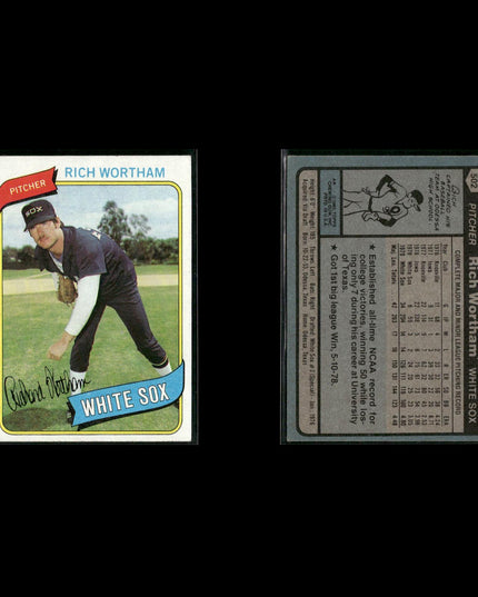 Chicago White Sox 1980 Topps Baseball 51-Card Lot Topps VG